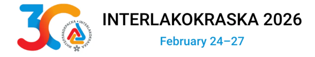 INTERLAKOKRASKA 2026 exhibition banner